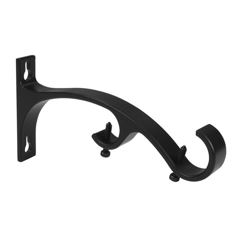 Support double 1 po noir mat