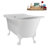 58" Streamlin Clawfoot Tub,Tray,Drain, Clawfeet-101628931-102219865