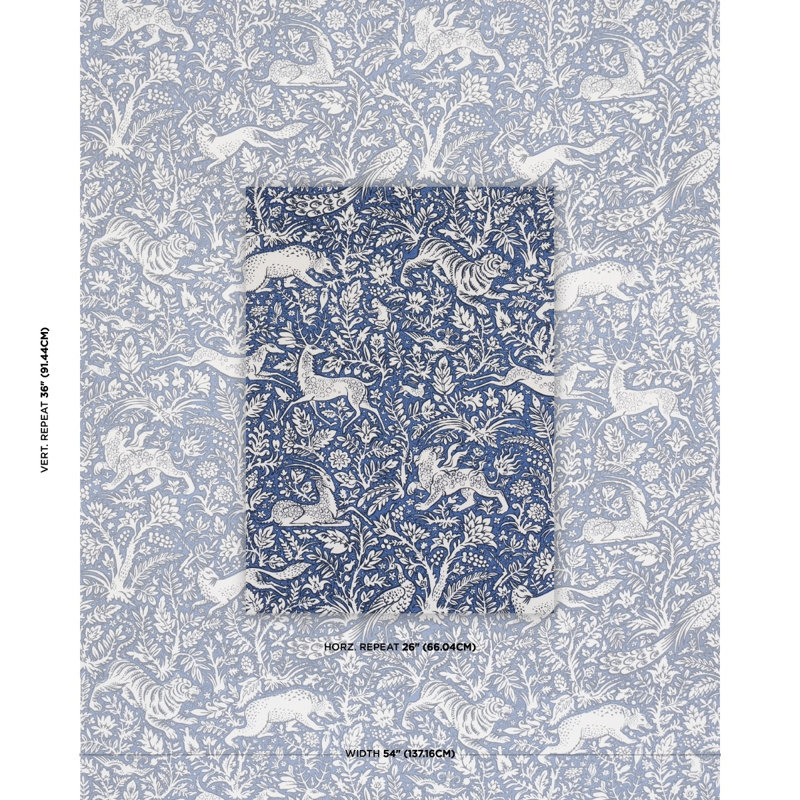 Khan's Park Fabric, Dark Blue