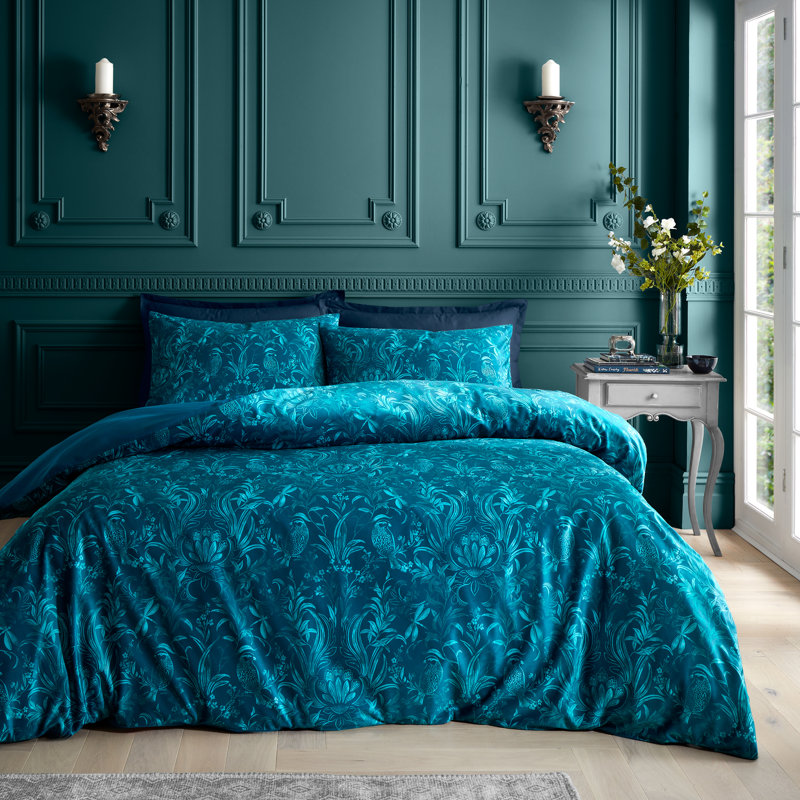 Rittmore Polyester Floral Duvet Cover with Pillowcases Included, Single Duvet Cover + 1 Standard Pillowcase