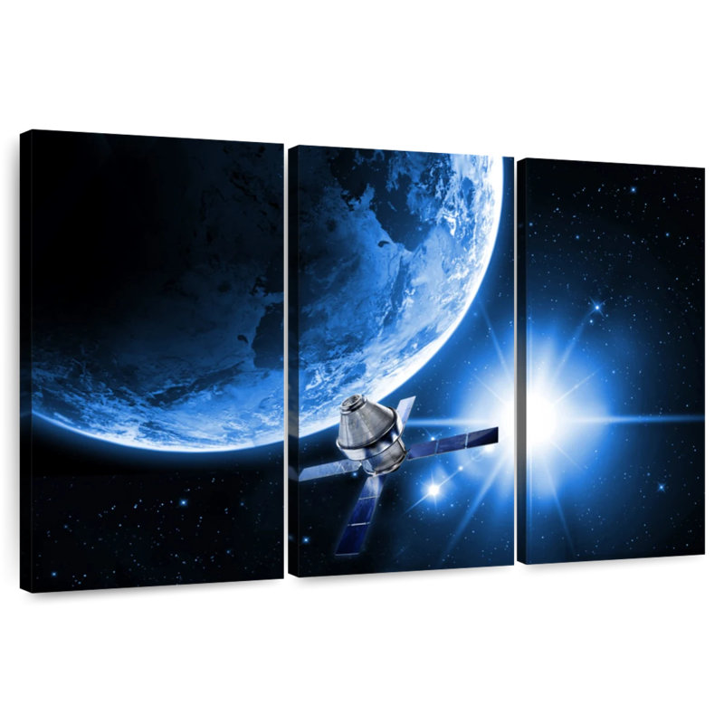 Oberle Satellite In Space, 28" H x 45" W