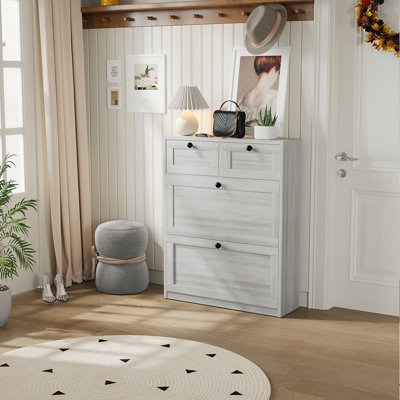 39.3" H 16-Pair Shoe Storage Cabinet