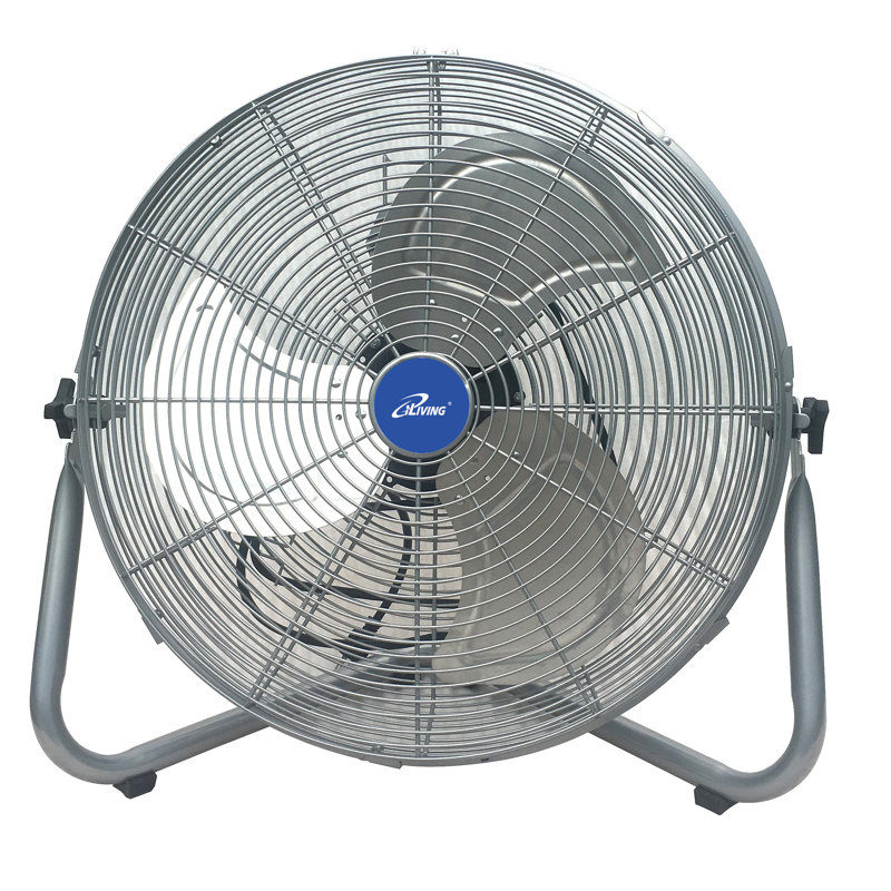 iLIVING ILG8F21 20 Inch 7500 CFM Turbo High Velocity Floor Fan, 3-Speed Heavy Duty Metal Fan for Office, Commercial, Workstation, Greenhouse, Garage, Warehouse, Shop Attic Use, Silver, UL Listed