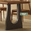 Noyer clair + bureau rectangulaire en bois massif noir et fer-194338735