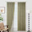 Fabdivine Window Floral Thick Linen Brown Hook Curtain 27x108 Inches, Handmade Block Print with Pleated Pinch Two-Side Panels for Elegant Blackout for Farmhouse, Patio, Home Decorative, Garud-651438187