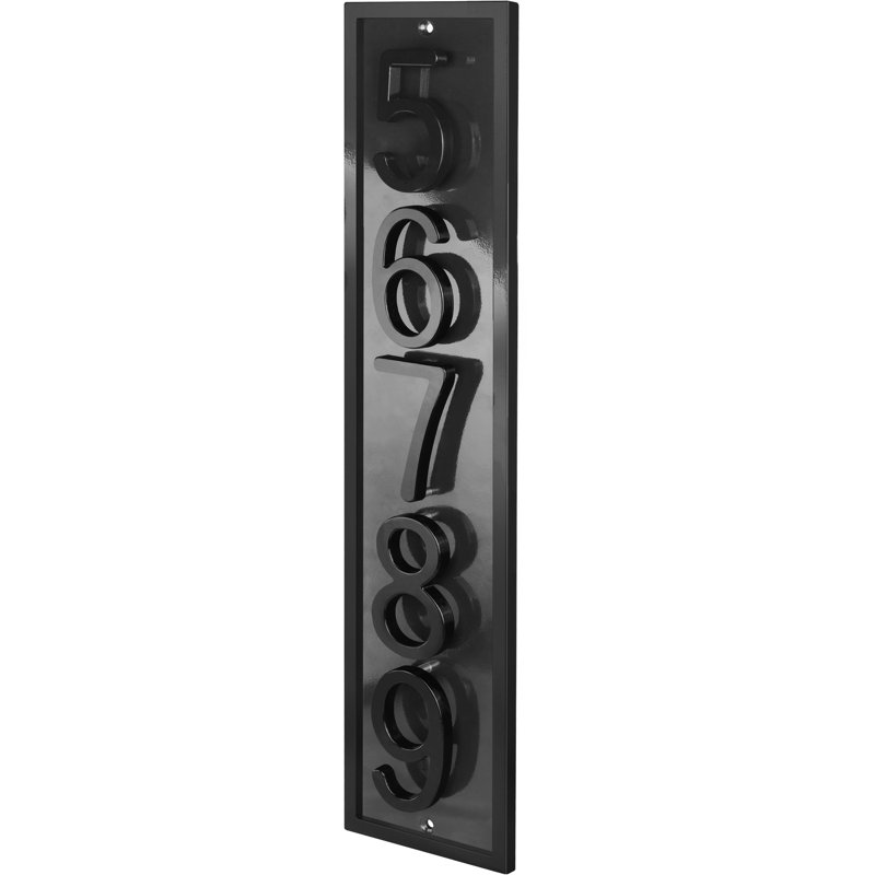 Royal Shade Floating Vertical  AFramed Aluminum Address Plaque – Customized 3/4/5-Digit House Numbers for Stylish Indoor and Outdoor Spaces