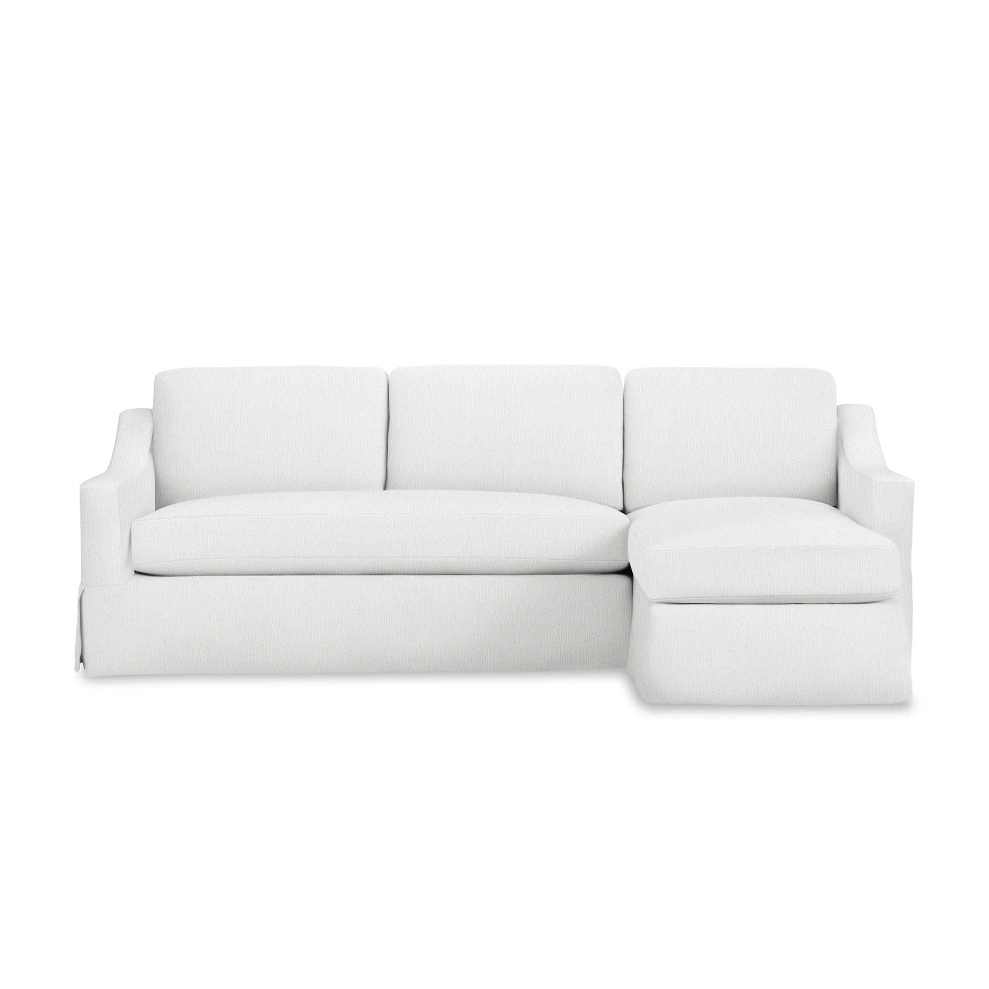 Cranbrook Upholstered L-Sectional, Nomad Snow Crypton® Chenille, Right Hand Facing