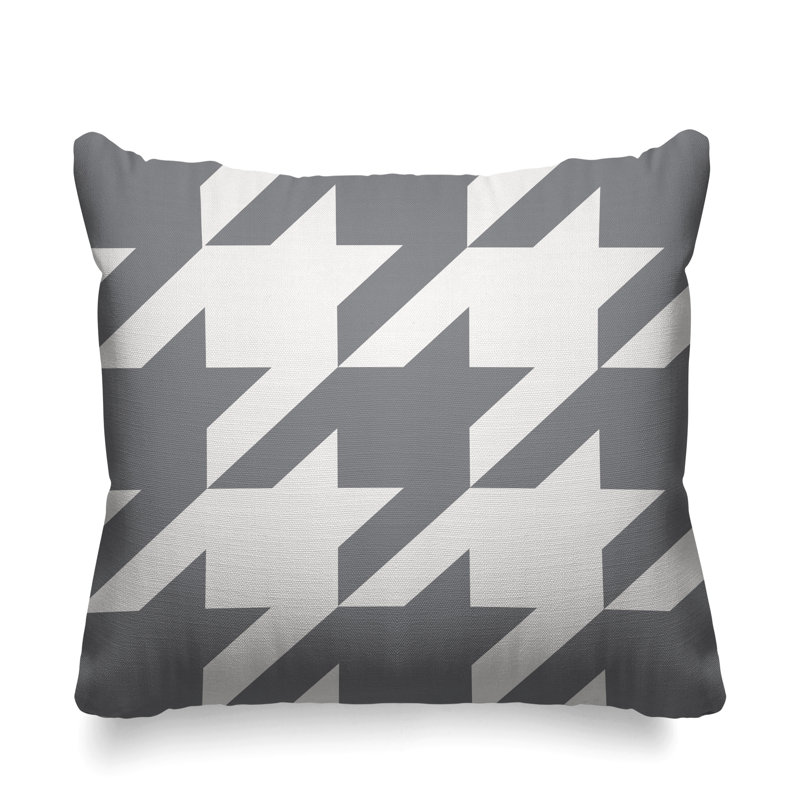 Outdoor Reversible Throw Pillow, 15W" x 15H", Grey