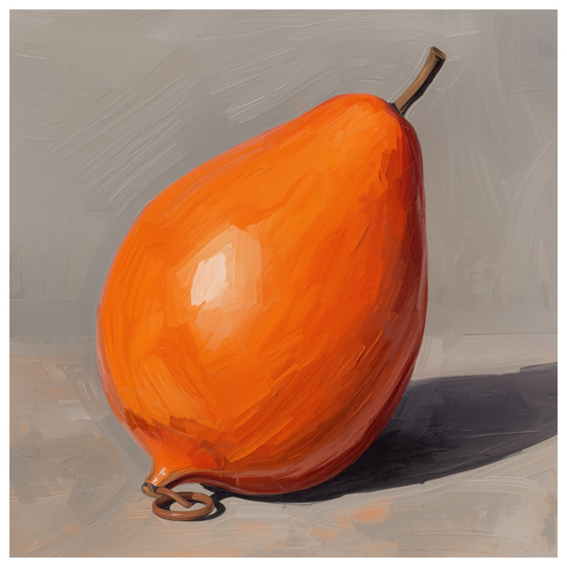 Tapisserie murale orange en forme de poire - décoration murale bouée, H 50 po x l 60 po avec 4 œillets