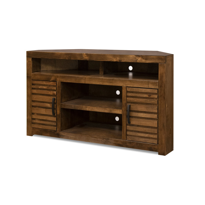 Meuble télé de coin de 55 po Rustic, 52 po, couleur whisky, sans assemblage requis, finition, pour téléviseur