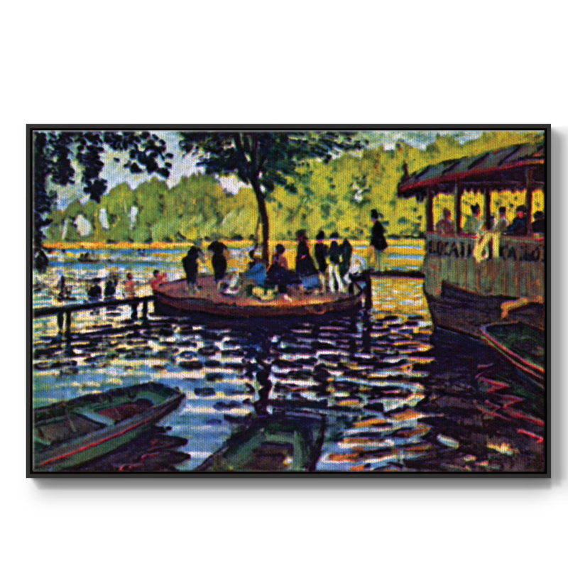 La Grenouillère par Monet sur toile, Noir, H 41 po x l 27 po x P 2 po
