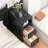 Small Nightstand, Narrow Tall Beside Table With 2 Drawers And Open Shelf, Walnut Solid Wood Night Stand, Mid Century Modern Nightstand For Bedroom (10 Inch)-59899268-63040805-58790713