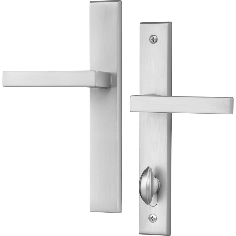 Ensemble de poignées multiples d'intimité Rockwell (verrou multipoint non inclus), Nickel brossé