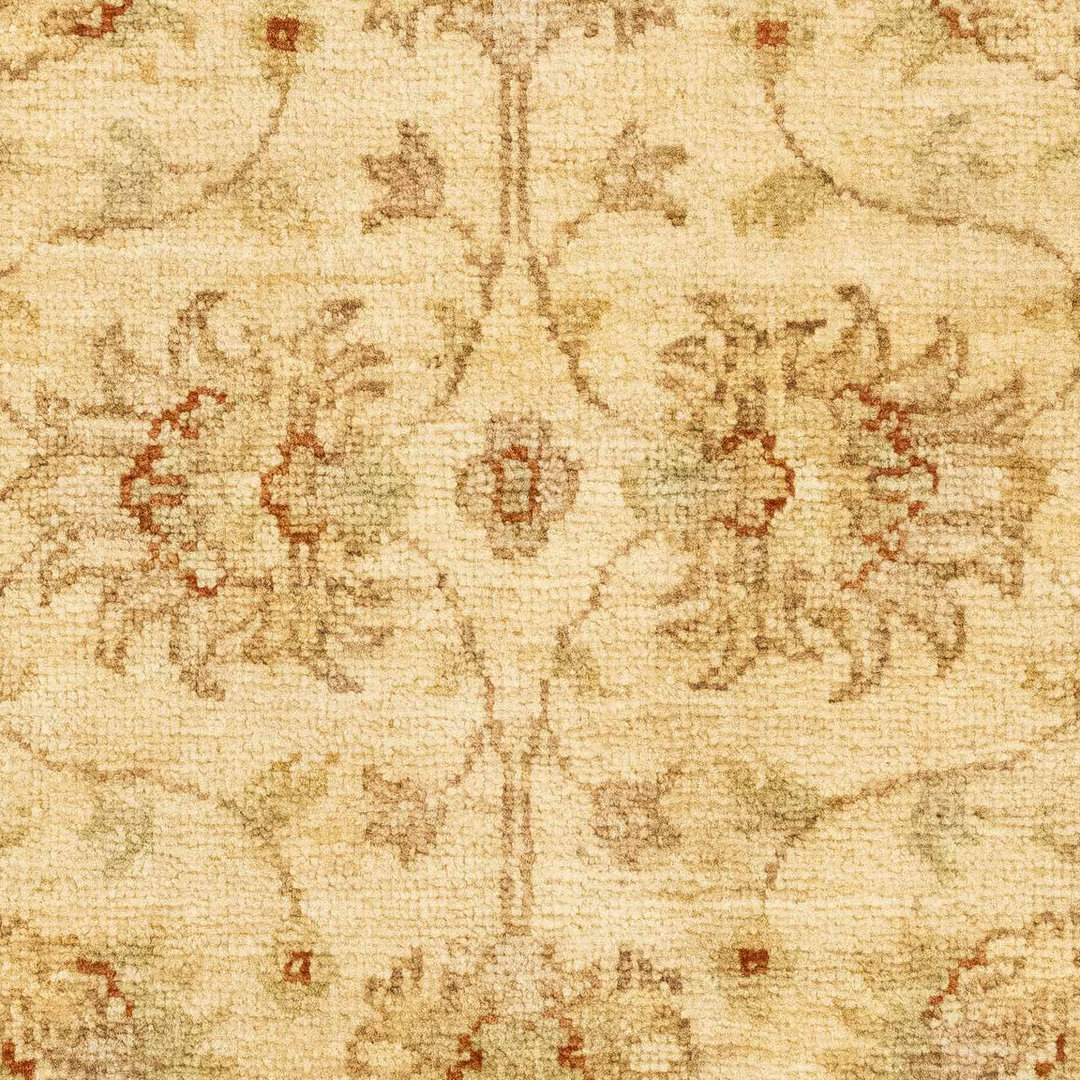 Handgefertigter Teppich Amelie-Jane aus Wolle in Beige