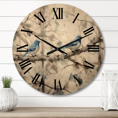 Horloge murale en bois massif Alysia