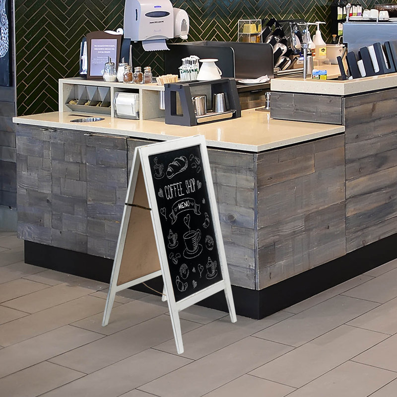 A-Frame 40 inch Freestanding Sidewalk Chalkboard Sign