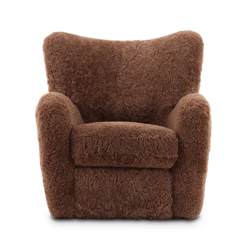 Chaise Amelie - peau de mouton beige, Shearling ambre