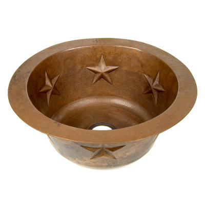 Évier de bar rond en relief L 16 po x l 16 po Texas Star