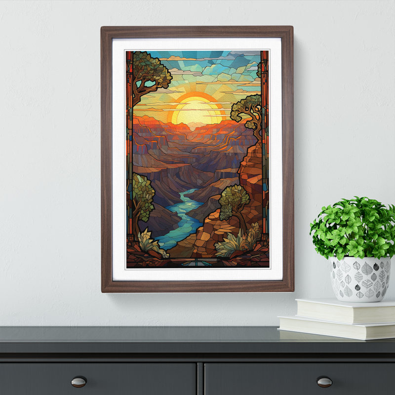 Grand Canyon Nouveau - Framed Print