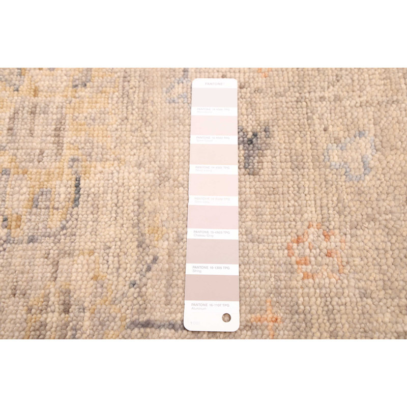 Modern Oushak  Grey Rug 4'0" x 5'8"