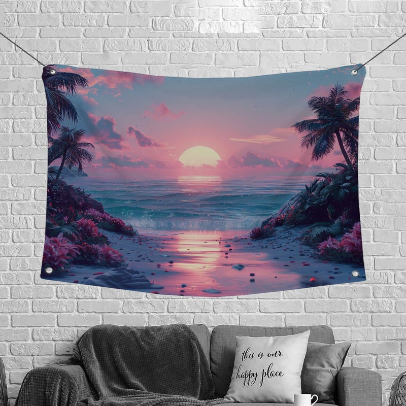 Tapisserie en microfibre, H 50 po x l 60 po