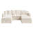 U-Shaped Corduroy Modular Sectional with Storage -415984690