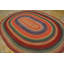 RugsOnNet Rainbow Color Antique American Folk Art Braided Oval Area Rug Carpet