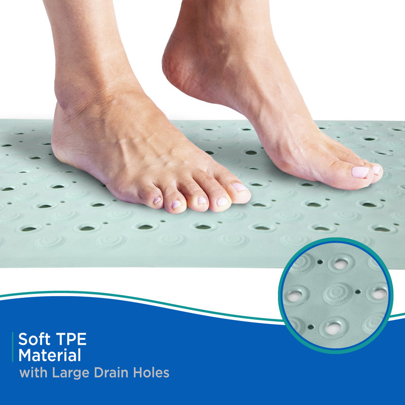 Kenney TPE Bath Shower, and Tub Mat, Blue