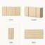 Buffet moderne 4 portes en bois de travertin 66,9 po Corentin avec tablettes réglables pour la cuisine-125370101