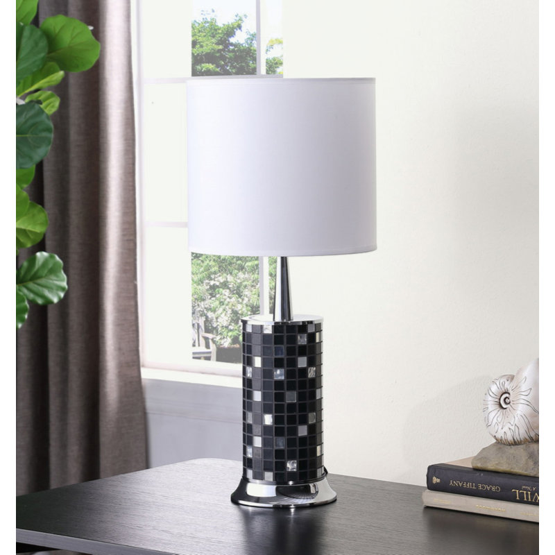 Lampe de table argentée 24 po Varian