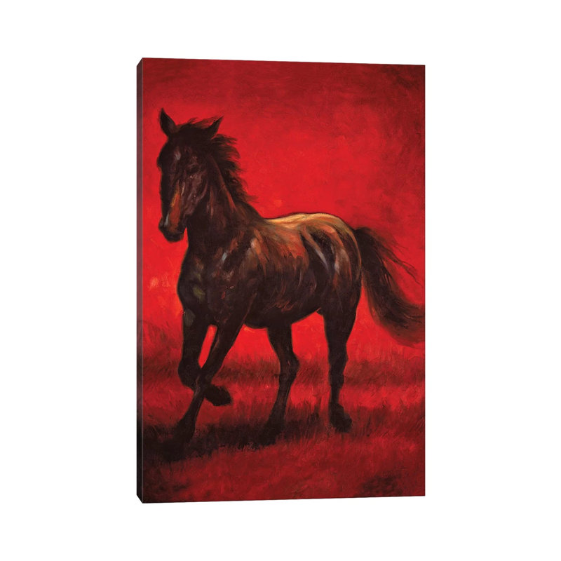 Stallion II by Ricardo Vargas - Wrapped Canvas Print, 20.32 cm H x 30.48 cm W