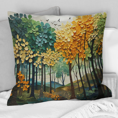 Coussin Orange Orange Trees