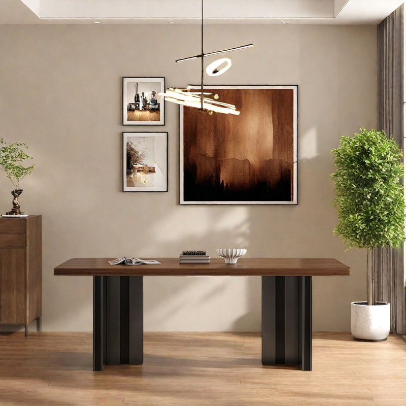 Table de salle à manger rétro, H 29,52 po x L 70,86 po x l 35,43 po