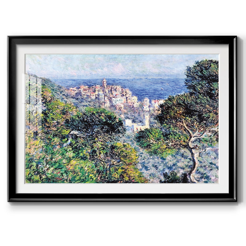 Bordviera, View, 1884, reproduction d'art encadrée, Noir, H 19 po x l 27 po x P 1,5 po