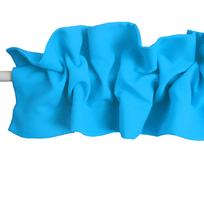 Window Valance, 120" W x 9" L, Turquoise
