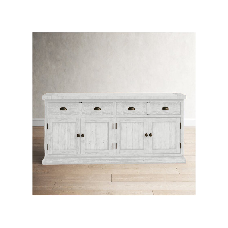 Annata 70'' Solid Wood Sideboard, Bright White