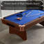 Table de billard standard à retour automatique 8 pi avec tapis de billard bleu Modern Home-130220036-130220038