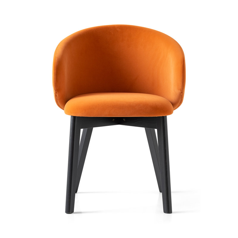 Tuka Upholstered Armchair with Wooden Frame, Sand, Graphite