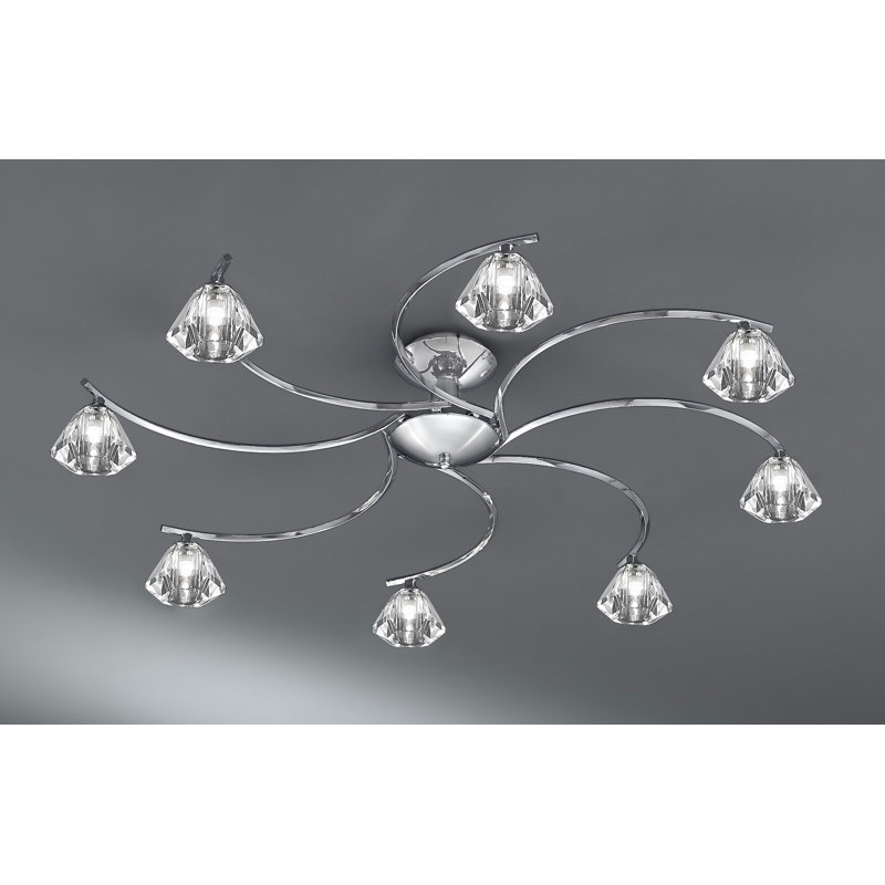 Tipton Glass Flush Mount, Chrome