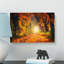 Heading Through An Autumn Forest In Abstract - Wrapped Canvas-55308053