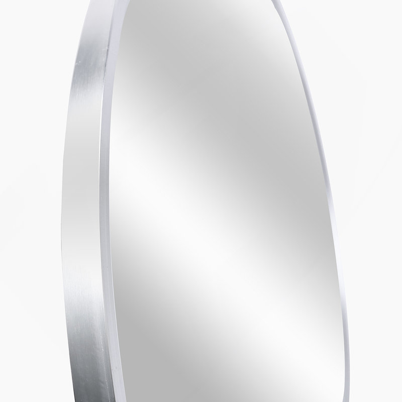 Miroir mural pour salle de bain, 32 po x 32 po, Argent argent