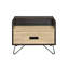 Table de chevet à un tiroir avec compartiment ouvert