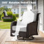 Ensemble de 5 chaises pivotantes en osier pour l'extérieur avec coussins, table basse et repose-pieds-1643289431