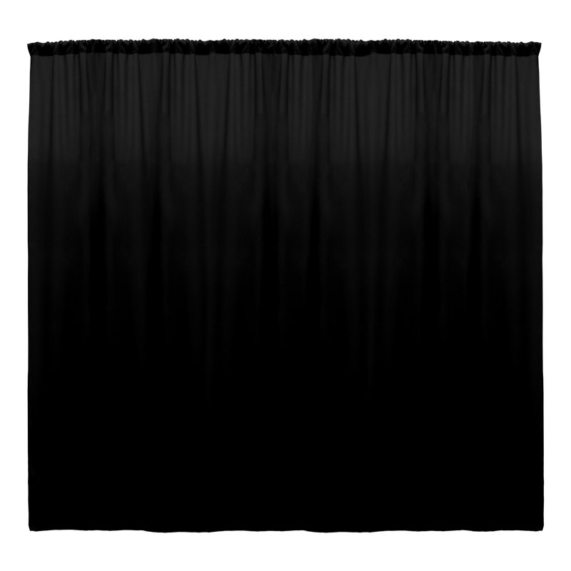 Clapton Room Darkening Curtain Single Panel, Black, 72" W x 96" L