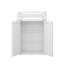 Lit mezzanine simple avec tiroirs, bureau et garde-robe-348677464