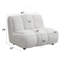 Canapé modulaire en lin blanc ivoire 2 pièces avec méridienne et fauteuil, parfait pour les salons modernes et spacieux