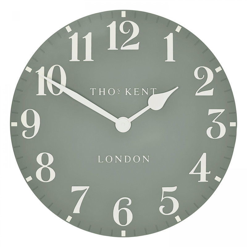 Arabic Metal Wall Clock, Seagrass, 51cm H x 51cm W x 5cm D