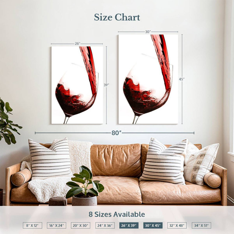 Yarlin Red Wine Flow, 39" H x 26" W