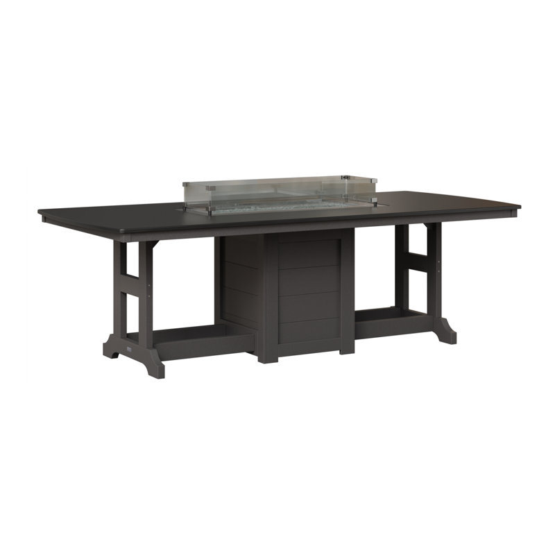 Berlin Gardens Garden Classic Fire Pit Counter Height Dining Table, 35.5" H x 44" W x 96" D