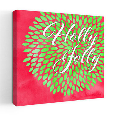 Holly Jolly, art abstrait contemporain hivernal